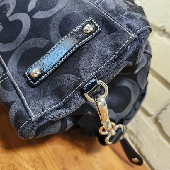 Coach Madison Op Art Sateen Audrey Shoulder Bag Purse - Picture 10 of 11